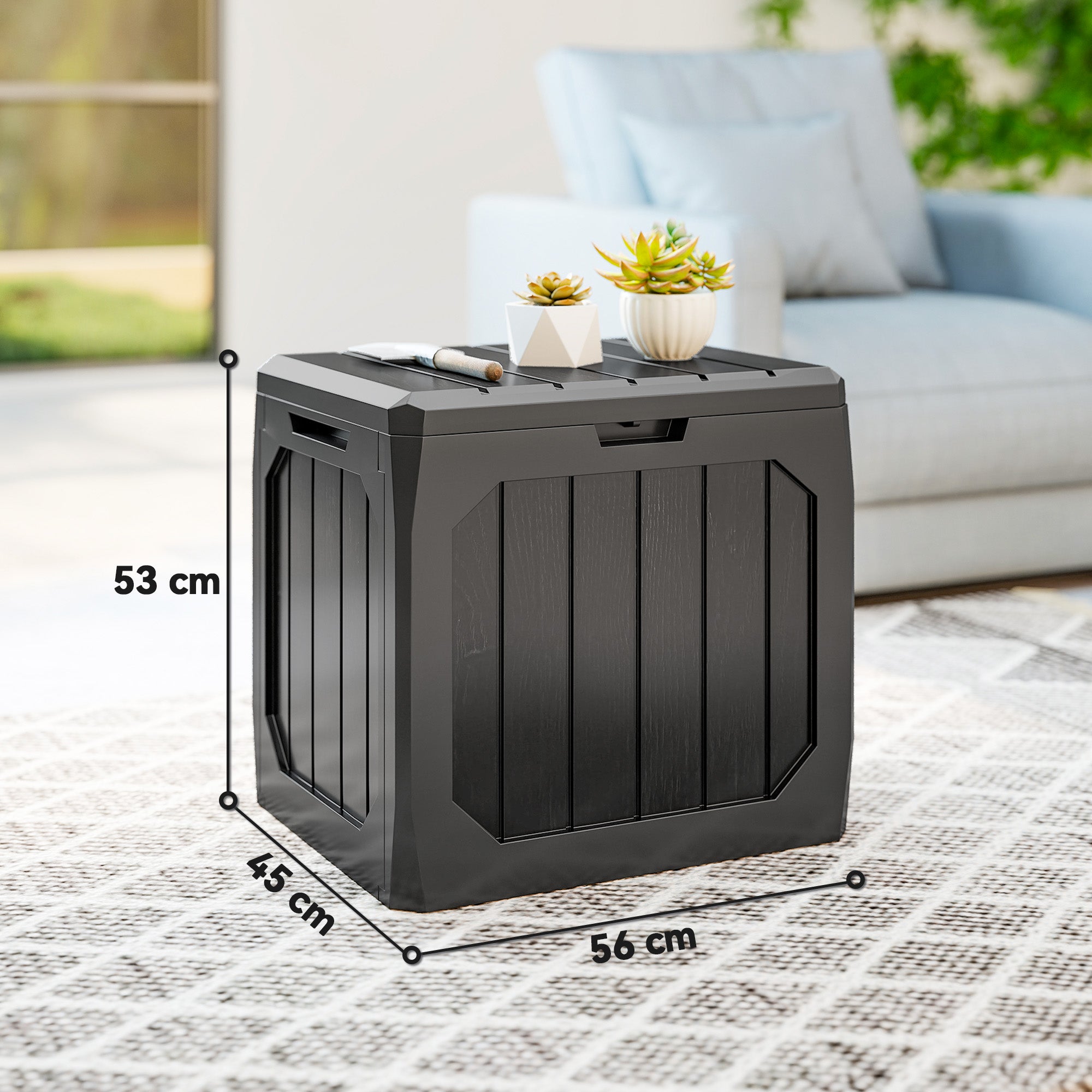 121 L (32 gal) Waterproof Outdoor Storage Box – UV‑Resistant Plastic Chest with Handles & Lock, Supports up to 100 kg (220 lb)