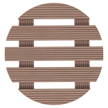 Set of 4 Round Plant Stands with Wheels - Flower Pot Holder Rolling Stand, for Indoor and Outdoor Use