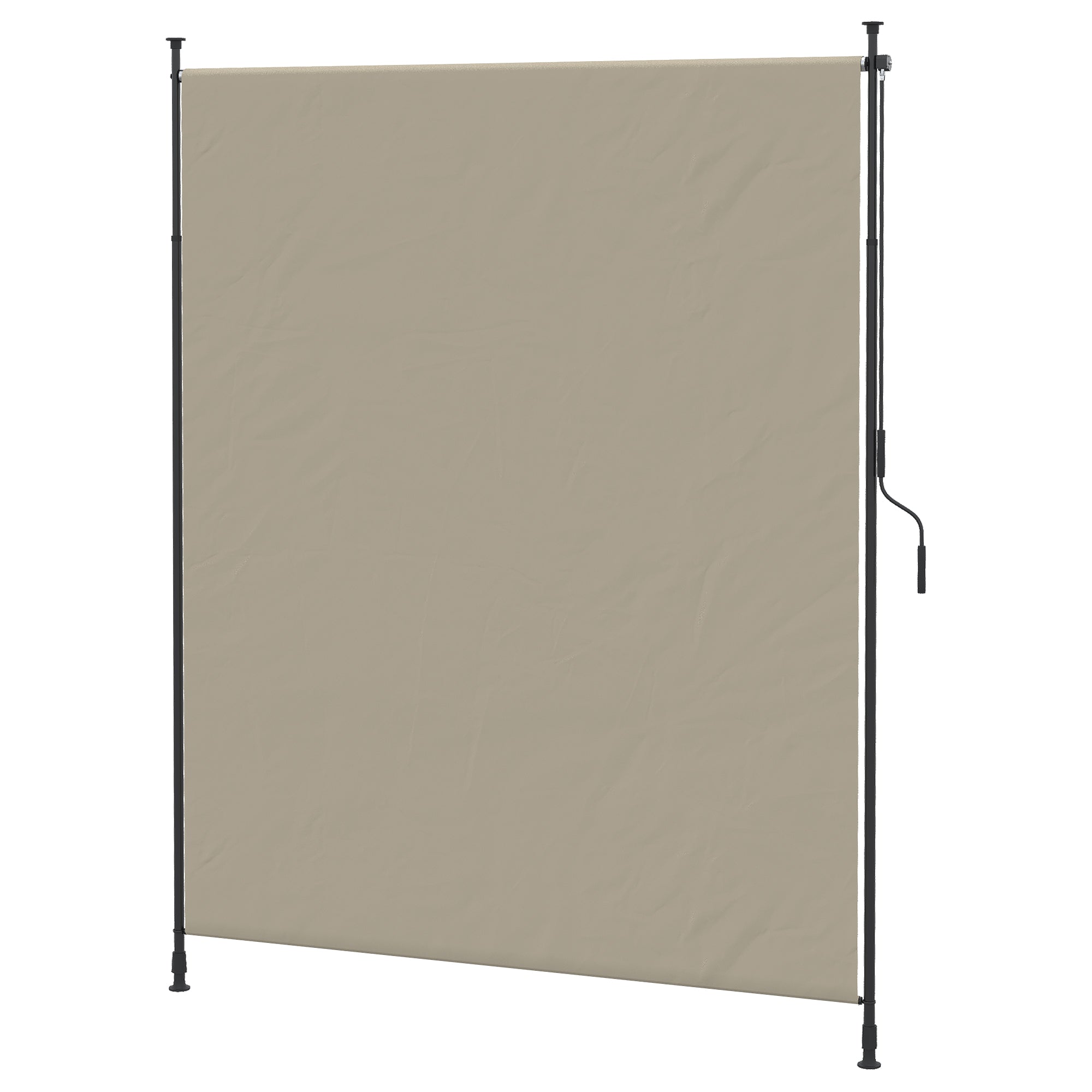 Vertical Awning, Vertical Awning with Hand Crank, Waterproof Privacy Screen, Retractable Sunshade UV Resistant, Adjustable Side Awning, 200 x 215-305 cm for Balcony, Terrace, Sand