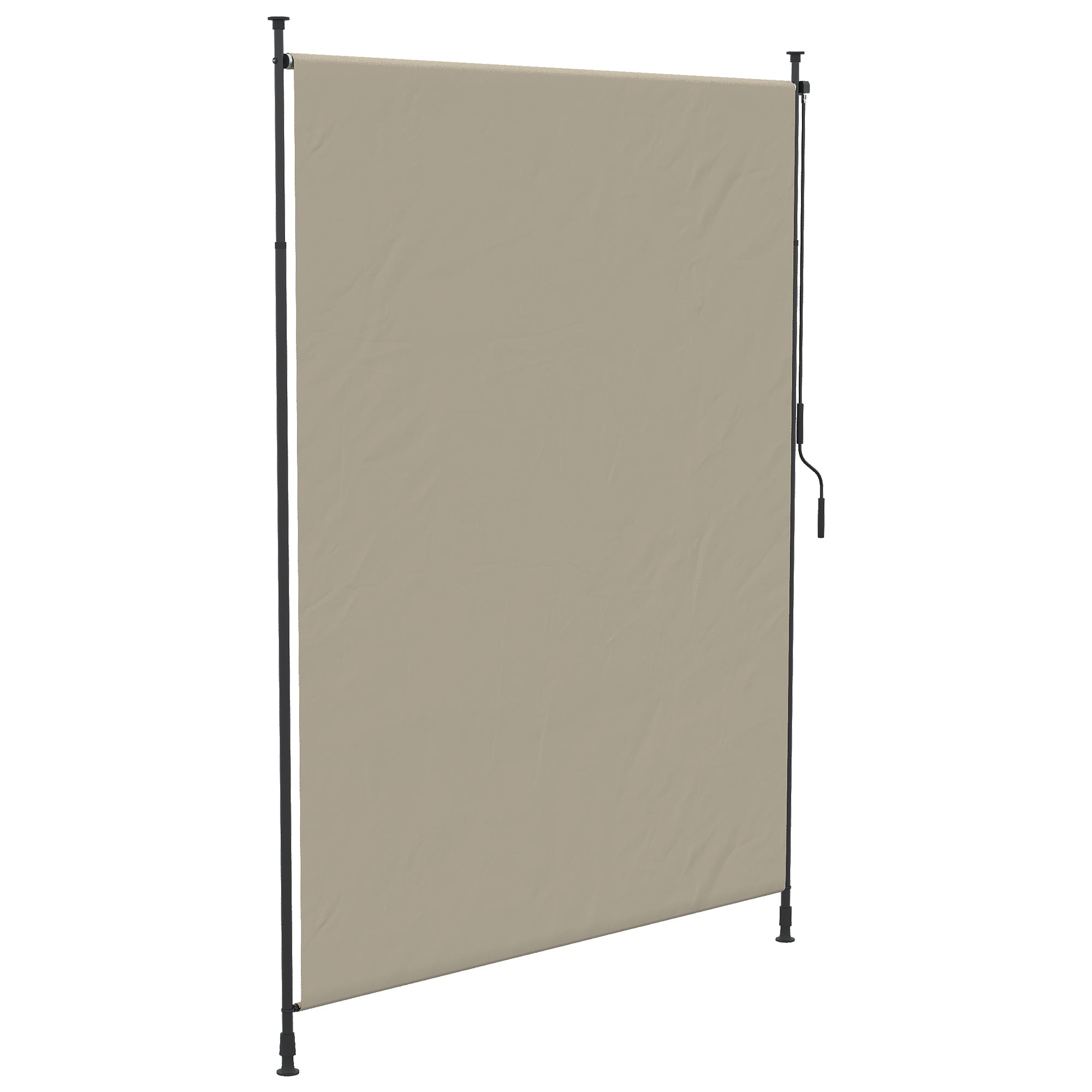 Vertical Awning, Vertical Awning with Hand Crank, Waterproof Privacy Screen, Retractable Sunshade UV Resistant, Adjustable Side Awning, 200 x 215-305 cm for Balcony, Terrace, Sand