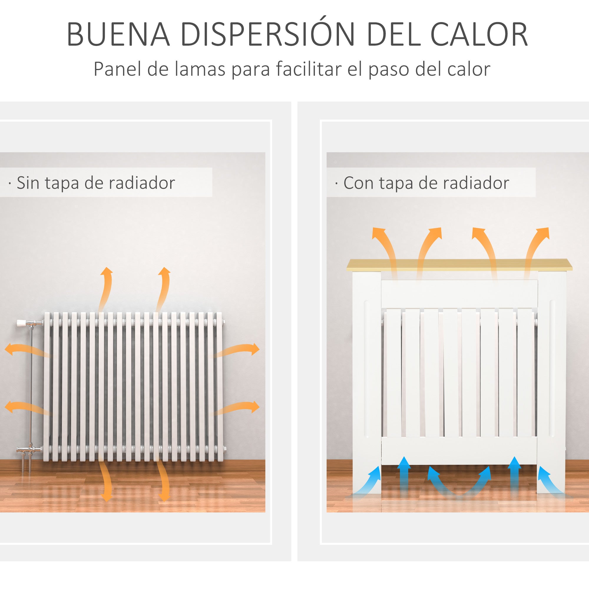 Radiator Cover 78x19x83 cm MDF Radiator Cover for Living Room Bedroom Hallway White