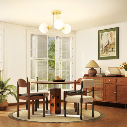 Vintage 3-Light Gold Ceiling Light with G9 Sockets for Living Room and Lounge, 42 x 42 x 26.5 cm (16.5 x 16.5 x 10.4 in), Bulbs Not Included