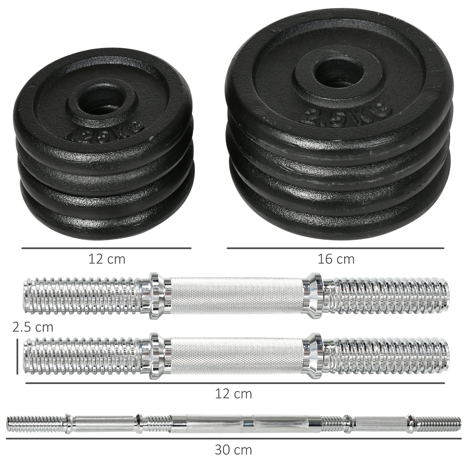 Dumbbell Set 2-Piece Adjustable Dumbbells and Barbells up to 20 KG Dumbbell Set Dumbbell with Connecting Rod Dumbbell Set for Home Strength Training Gym