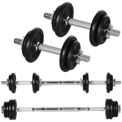 Dumbbell Set 2-Piece Adjustable Dumbbells and Barbells up to 20 KG Dumbbell Set Dumbbell with Connecting Rod Dumbbell Set for Home Strength Training Gym