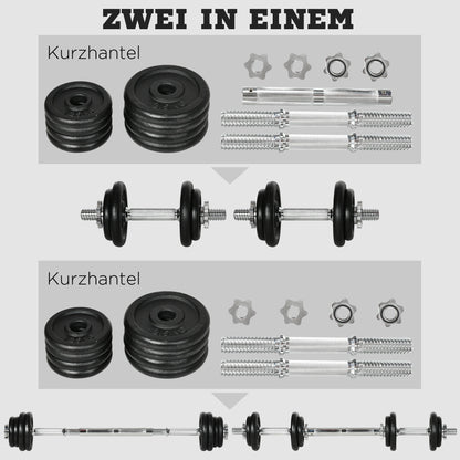 Dumbbell Set 2-Piece Adjustable Dumbbells and Barbells up to 20 KG Dumbbell Set Dumbbell with Connecting Rod Dumbbell Set for Home Strength Training Gym