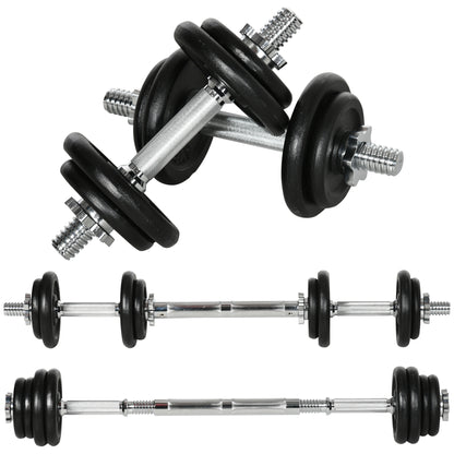 Dumbbell Set 2-Piece Adjustable Dumbbells and Barbells up to 20 KG Dumbbell Set Dumbbell with Connecting Rod Dumbbell Set for Home Strength Training Gym