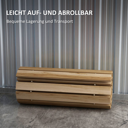 120 cm Garden Path, Roll-up Weatherproof Garden Step Decorative Wooden Step made of Fir Wood, for Garden, Balcony, Nature