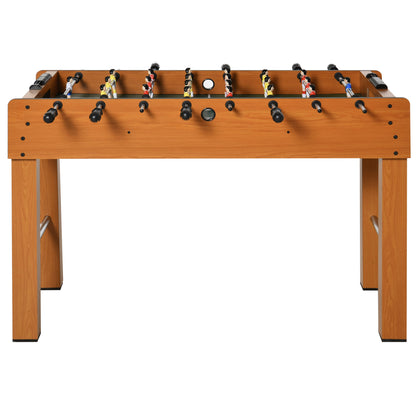 Professional Wood Foosball Table for Kids and Adults Foosball Table with 8 Rods and 2 Balls for Home or Game Rooms Easy to Assemble 122x61x80.7 cm Natural