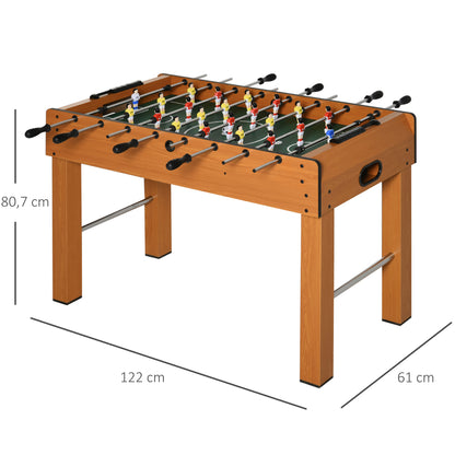 Professional Wood Foosball Table for Kids and Adults Foosball Table with 8 Rods and 2 Balls for Home or Game Rooms Easy to Assemble 122x61x80.7 cm Natural