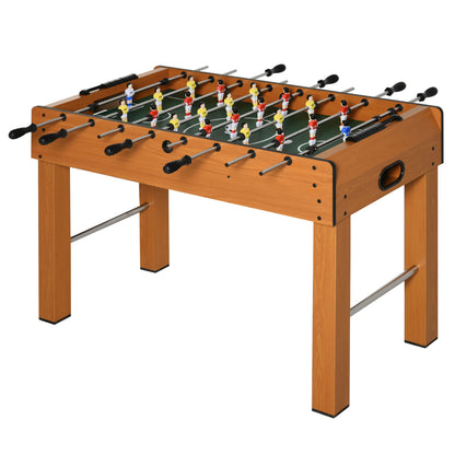 Professional Wood Foosball Table for Kids and Adults Foosball Table with 8 Rods and 2 Balls for Home or Game Rooms Easy to Assemble 122x61x80.7 cm Natural
