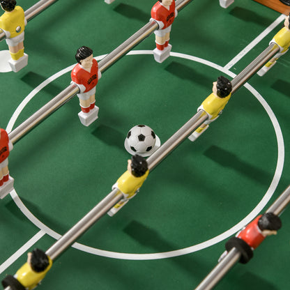 Professional Wood Foosball Table for Kids and Adults Foosball Table with 8 Rods and 2 Balls for Home or Game Rooms Easy to Assemble 122x61x80.7 cm Natural