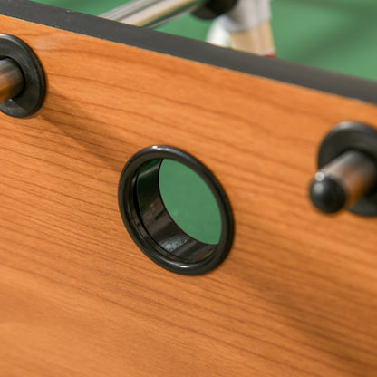 Professional Wood Foosball Table for Kids and Adults Foosball Table with 8 Rods and 2 Balls for Home or Game Rooms Easy to Assemble 122x61x80.7 cm Natural