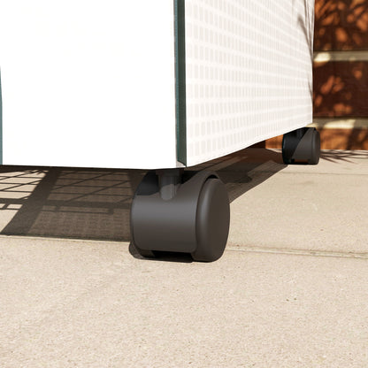 Greenhouse with Rollers, Shelves, Winterproof Steel Foil Greenhouse, Greenhouse for Balcony, Garden, Tomato House 69 x 50 x 165 cm, Tomato Greenhouse for Tomatoes, Flowers, Plants White