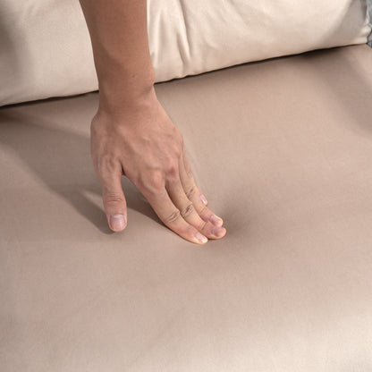 Sleeper Sofa, Folding Bed with Bed Function, Recliner with Back Cushion, Upholstered Sofa with Adjustable Backrest, Velvet Look, 63 x 73 x 81 cm, Beige