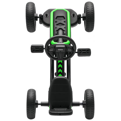 Pedal Kart — EVA Anti-Slip Wheels, Metal Frame, 66 lb Capacity, Ages 2–5, Green