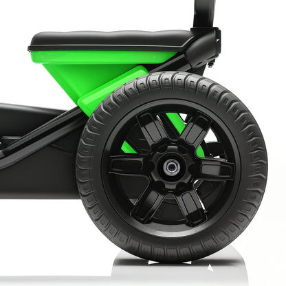 Pedal Kart — EVA Anti-Slip Wheels, Metal Frame, 66 lb Capacity, Ages 2–5, Green
