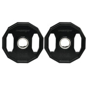SPORTNOW Set of 2 Olympic Weight Plates 10 kg Ø32x4 cm Cast Iron Weight Plates with 5 cm Hole for Bar Fitness Training in Home Gym Black