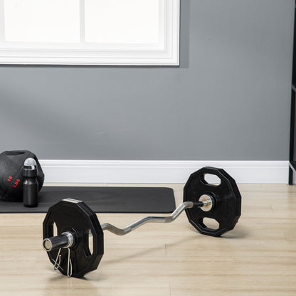 SPORTNOW Set of 2 Olympic Weight Plates 10 kg Ø32x4 cm Cast Iron Weight Plates with 5 cm Hole for Bar Fitness Training in Home Gym Black