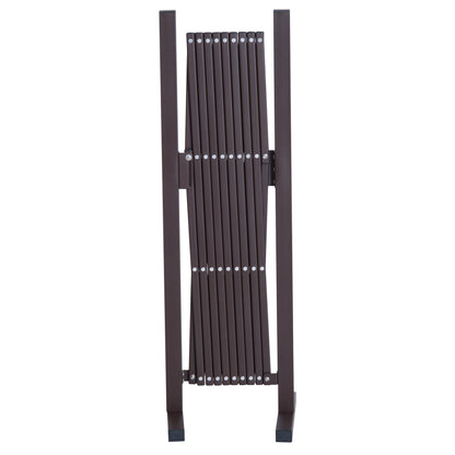 Retractable Extendable Barrier Security Gate 250L x 31W x 104H cm Aluminum Metal Chocolate