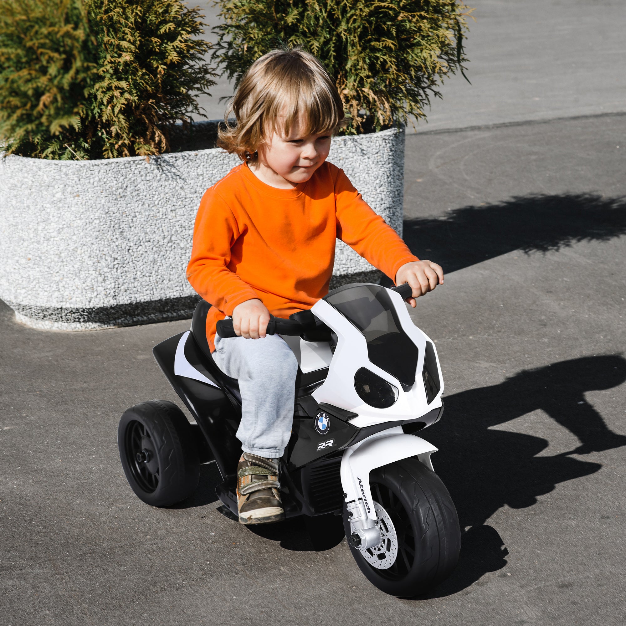 Electric Kids Motorcycle BMW S1000RR Electric Motorcycle with Music, Headlights, Kids Electric Motorcycle for Children 18-36 Months Black