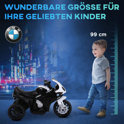 Electric Kids Motorcycle BMW S1000RR Electric Motorcycle with Music, Headlights, Kids Electric Motorcycle for Children 18-36 Months Black