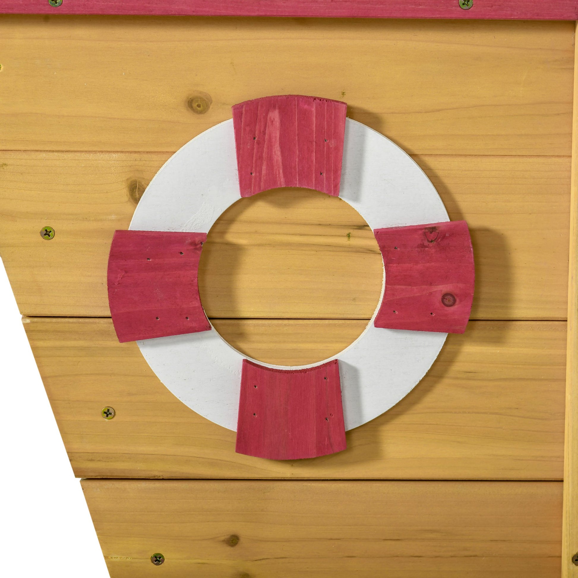 Wooden Pirate Ship Sandbox - Shading Sail, Storage Chest, Steering Wheel - Pre-oiled Pine Wood