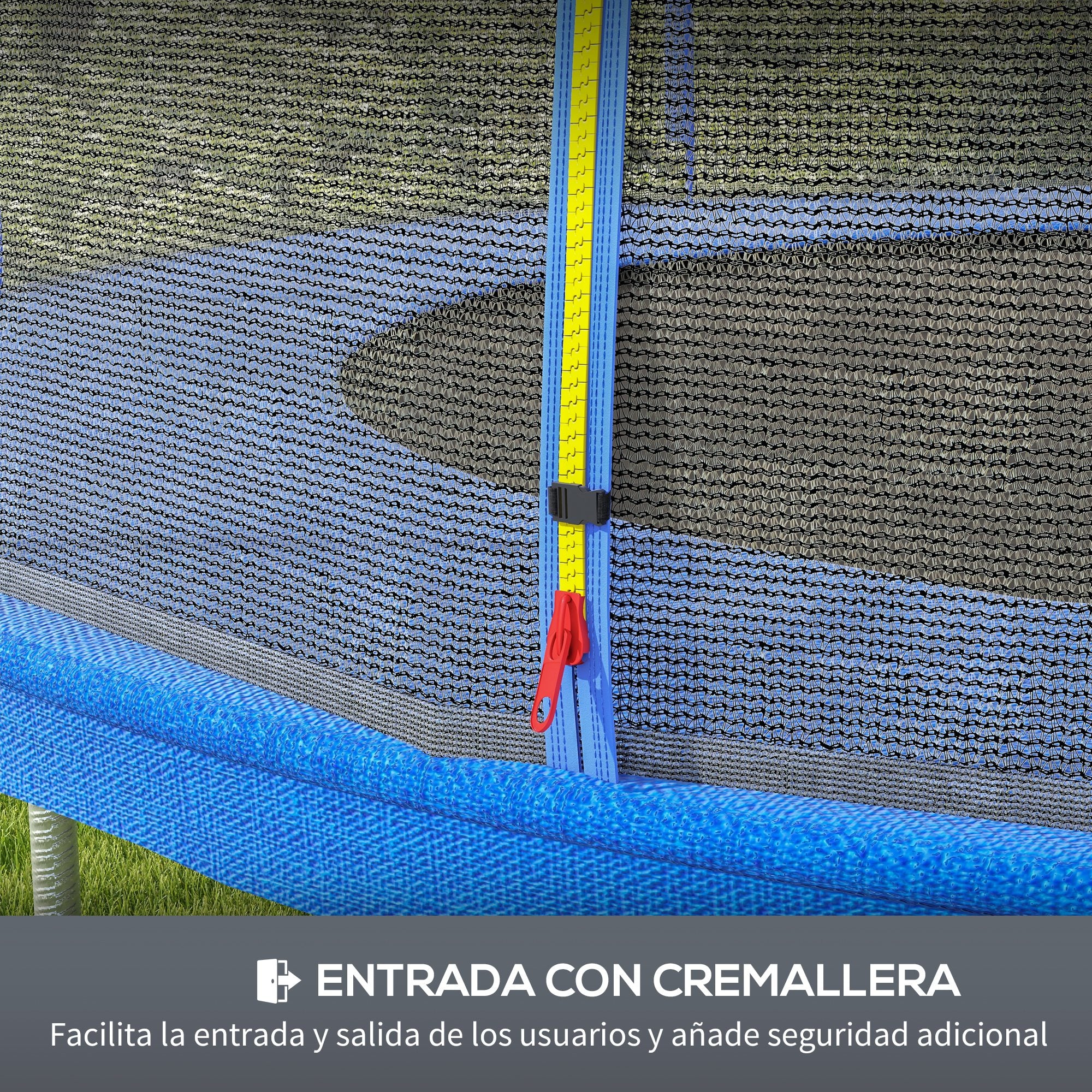 SPORTNOW Trampoline Safety Net for Ø244 cm Round Trampoline Outdoor Protective Net for 6 Straight Poles Blue