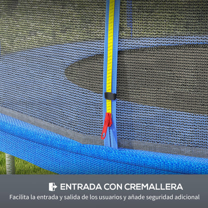 SPORTNOW Trampoline Safety Net for Ø244 cm Round Trampoline Outdoor Protective Net for 6 Straight Poles Blue
