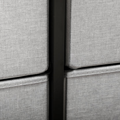 Chest of Drawers Sideboard with 8 Foldable Fabric Drawers, Drawer Cabinet with Worktop, Handle, Multi-Purpose Cabinet with Anti-Tip Device, for Living Room Bedroom, Gray