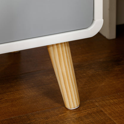 Bedside Table, Nightstand with Drawer, Nightstand with Open Compartment, Side Table for Bedroom, Living Room, White, 40 x 38 x 58 cm