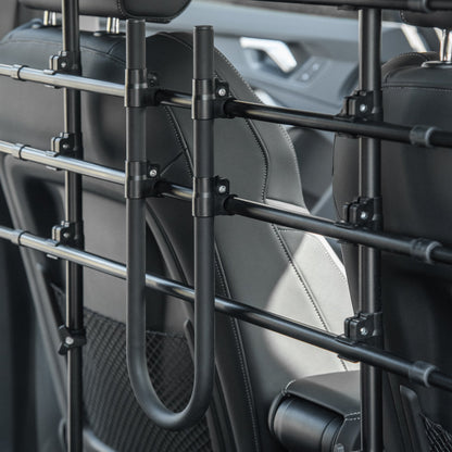 Adjustable Car Divider for Dogs Width and Height 87-135 x 85-120 cm Universal Steel Protective Grid for Car Trunk Luggage Black