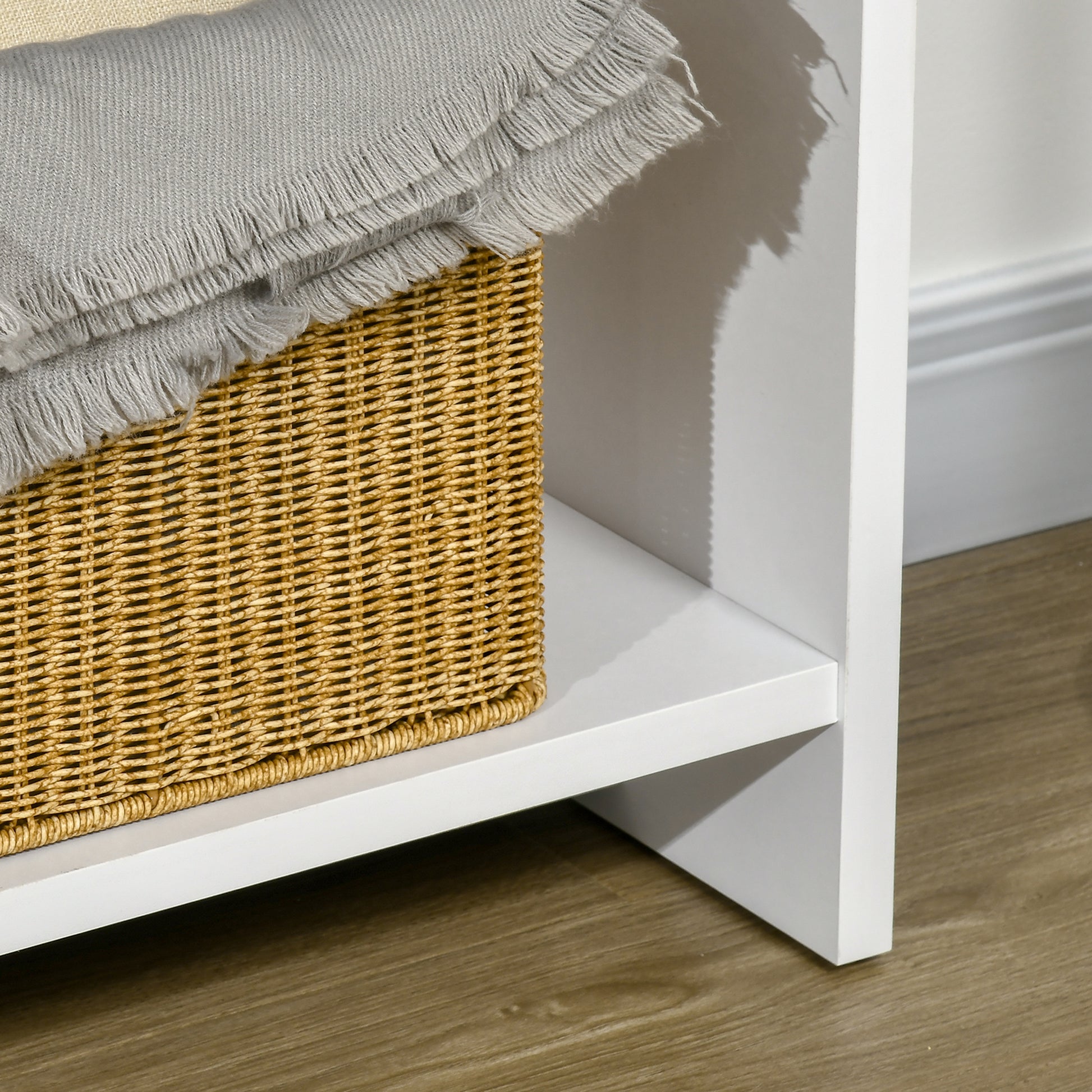 Console Table Entry Table with 2 Drawers and Storage Shelf Hallway Console Table for Living Room Modern Style Anti-Tip 50 kg Capacity 101.6x28x76.2 cm White