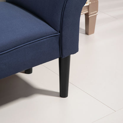 Bed Bench, Upholstered Bench, Storage Ottoman, Entryway Bench for Bedroom, Up to 130 kg Capacity, Canvas Fabric, Blue, 102 x 36 x 51 cm