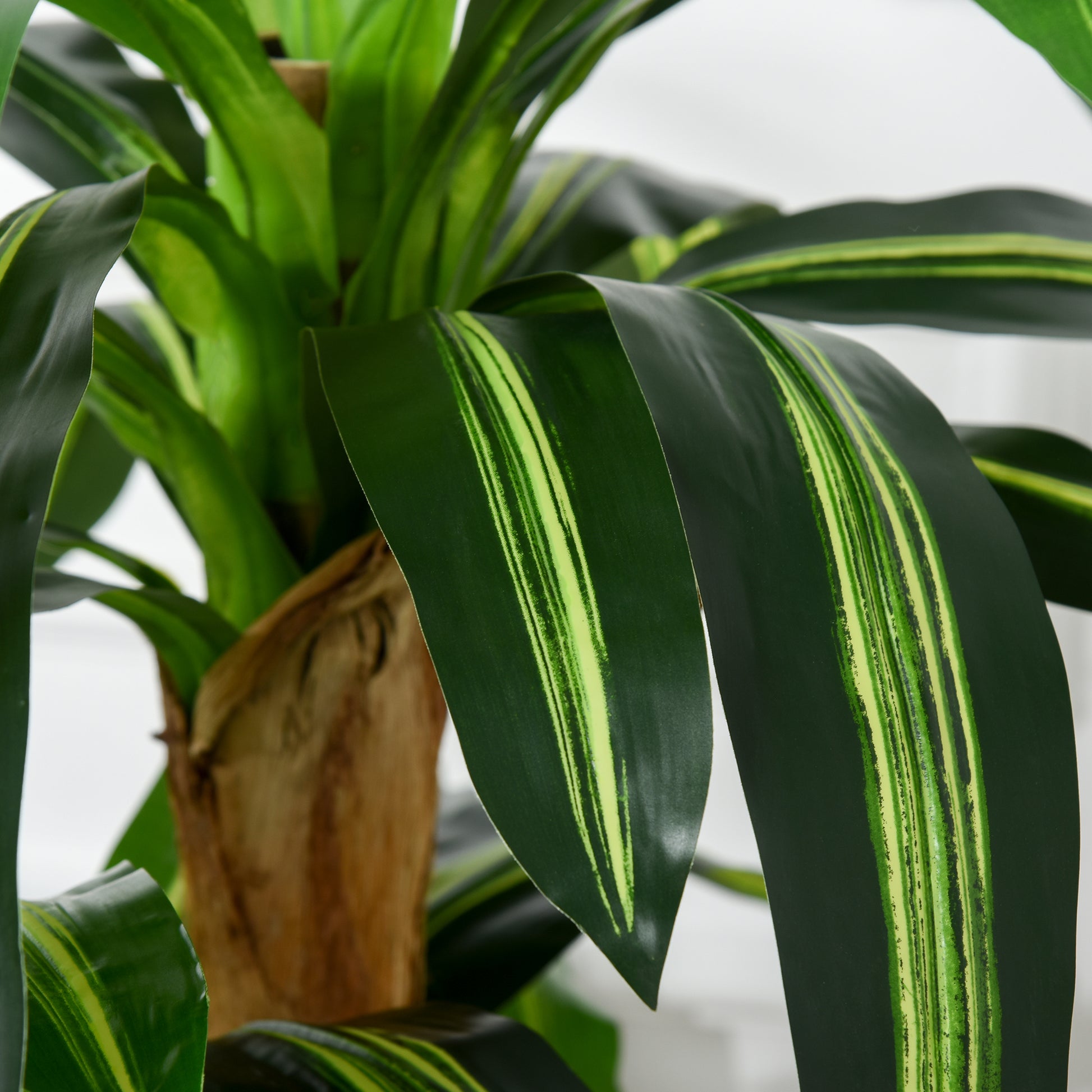Artificial Dracaena 160 cm with Pot Artificial Plant with 66 Moss Leaves Tropical Tree for Garden Balcony Office Living Room Ø20x160 cm Green