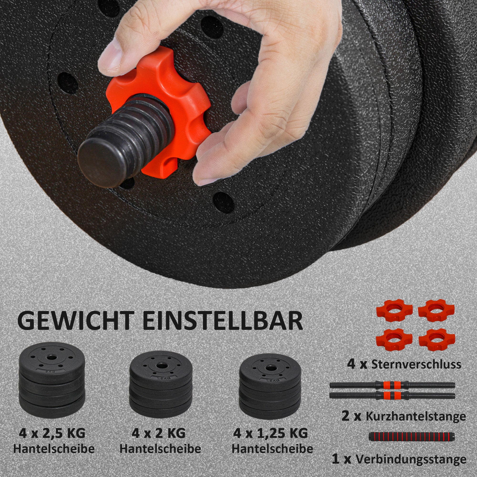 2 in 1 Dumbbells Set 20 kg Adjustable Dumbbell & Barbell Professional Dumbbell Strength Training and Weightlifting for Home Fitness