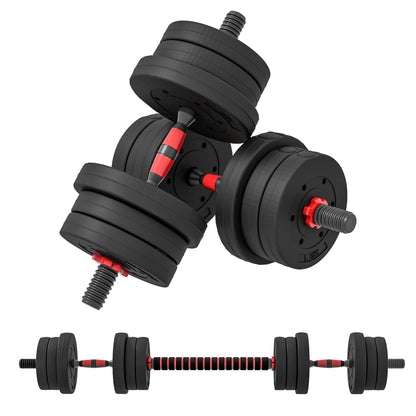 2 in 1 Dumbbells Set 20 kg Adjustable Dumbbell & Barbell Professional Dumbbell Strength Training and Weightlifting for Home Fitness