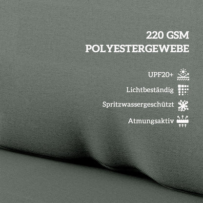 Pallet Cushion 2-Piece Set Removable Seat Cushion Pallet Pads with Backrest Outdoor Cushions Pallet Covers for Euro Pallets Pallet Sofa Pallet Furniture 120 x 80 x 20 cm Dark Grey