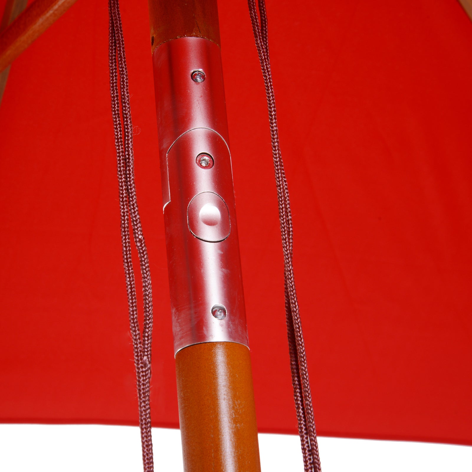 Outdoor Garden Parasol Rectangular Tilting Bamboo High Density Polyester 2L x 1.5W x 2.3H m Red