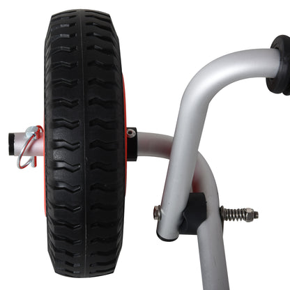 Folding Transport Cart for Kayak Load 75 kg Universal Fit with Wheels for Canoe Boat 57.5x33x24 cm Silver