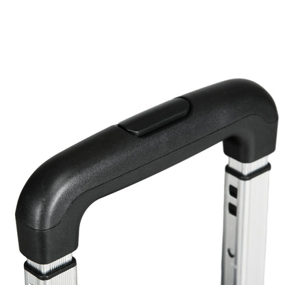 Folding Shopping Trolley, Shopping Cart with Adjustable Telescopic Handle, Stair Climber with Lid, Transport Cart up to 80 kg Capacity, Black