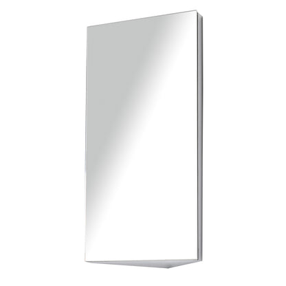 Bathroom Mirror Cabinet Wall-Mounted Corner Toilet Cabinet with 2 Shelves dim. 30W x 18.4D x 60H cm Stainless Steel.