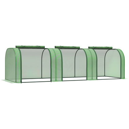 Greenhouse with Door, Winterproof Steel Frame Greenhouse, Greenhouse for Balcony, Garden, Tomato House 295x100x80cm, Tomato Greenhouse for Tomatoes, Vegetables, Flowers, Plants, Green