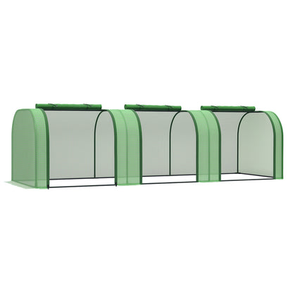 Greenhouse with Door, Winterproof Steel Frame Greenhouse, Greenhouse for Balcony, Garden, Tomato House 295x100x80cm, Tomato Greenhouse for Tomatoes, Vegetables, Flowers, Plants, Green