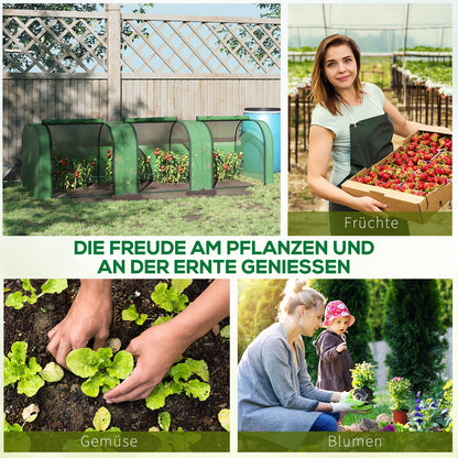 Greenhouse with Door, Winterproof Steel Frame Greenhouse, Greenhouse for Balcony, Garden, Tomato House 295x100x80cm, Tomato Greenhouse for Tomatoes, Vegetables, Flowers, Plants, Green