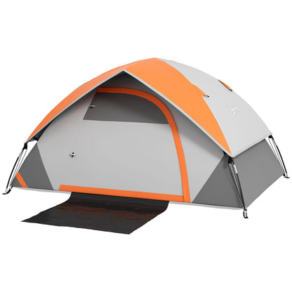 Dome Tent for 2 Persons Lightweight, Stable Waterproof Family Tent with Door & Window Pack Bag, Hook, Camping Tent with 3000mm Water Column Tent for Camping Travel Trekking Garden