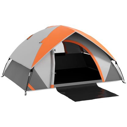 Dome Tent for 2 Persons Lightweight, Stable Waterproof Family Tent with Door & Window Pack Bag, Hook, Camping Tent with 3000mm Water Column Tent for Camping Travel Trekking Garden