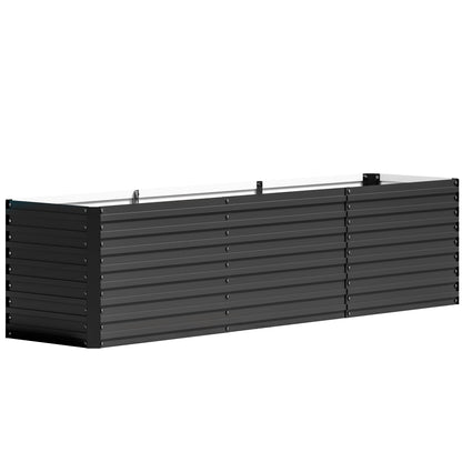 Raised Garden Bed Flower Planter Weather-Resistant, Vegetable Bed Greenhouse Planter Garden Bed Planter Box Made of Galvanized Steel, Flower Box for Terrace & Garden, 240 x 60 x 60 cm