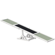 Dog Agility Seesaw, Wooden Dog Agility Ramp, Non-Slip Dog Agility Balancing Ramp for Dogs under 30 kg, Weatherproof Dog Training Outdoor Canine Sports for Balance, 180 x 30 x 30 cm White