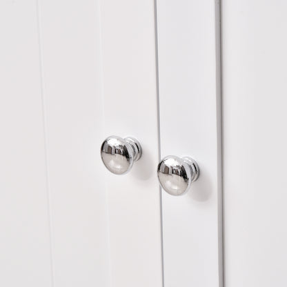 Bathroom Cabinet with 2 Doors and 2 Adjustable Interior Shelves Storage Unit for Living Room Kitchen Anti-tip 60x30x80 cm White