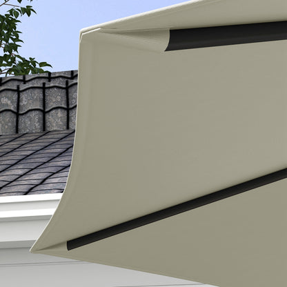 3m Umbrella Replacement Canopy Outdoor Patio Umbrella Top Cover Polyester Outdoor Parasol Replacement Cover Cream with Ventilation